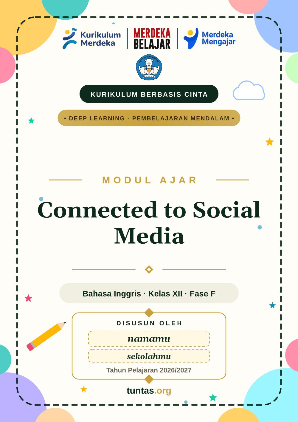 Sampul modul ajar Connected to Social Media