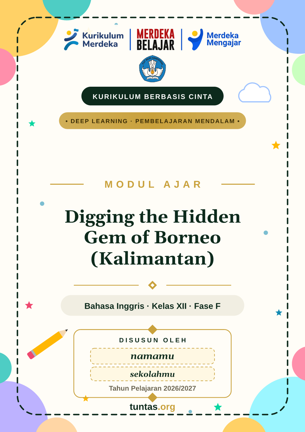 Sampul modul ajar Digging the Hidden Gem of Borneo (Kalimantan)