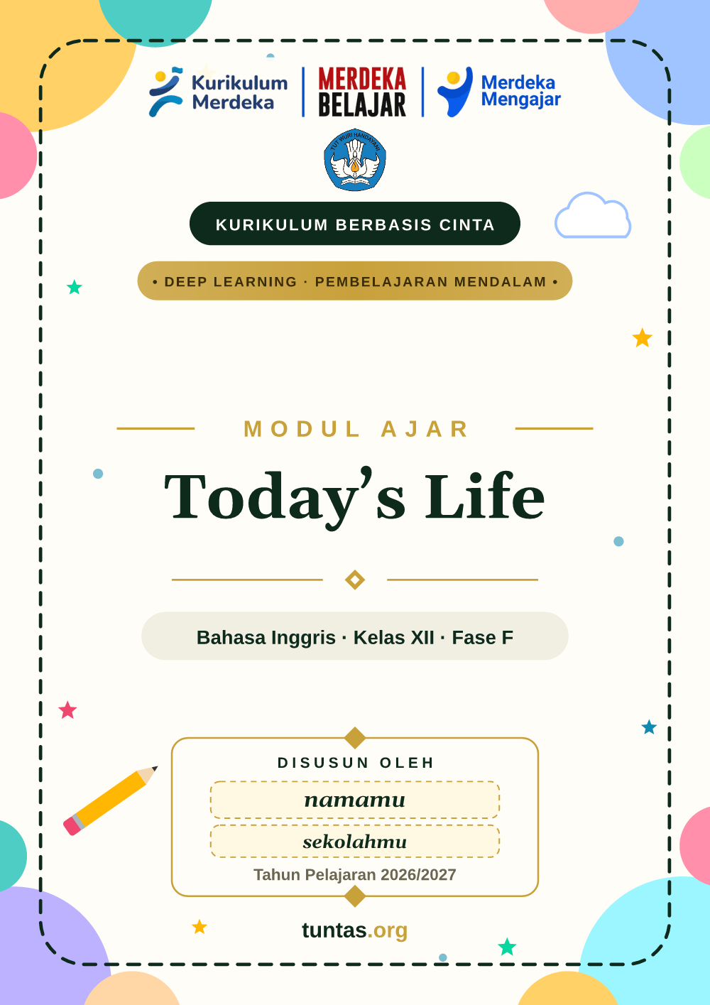 Sampul modul ajar Today’s Life