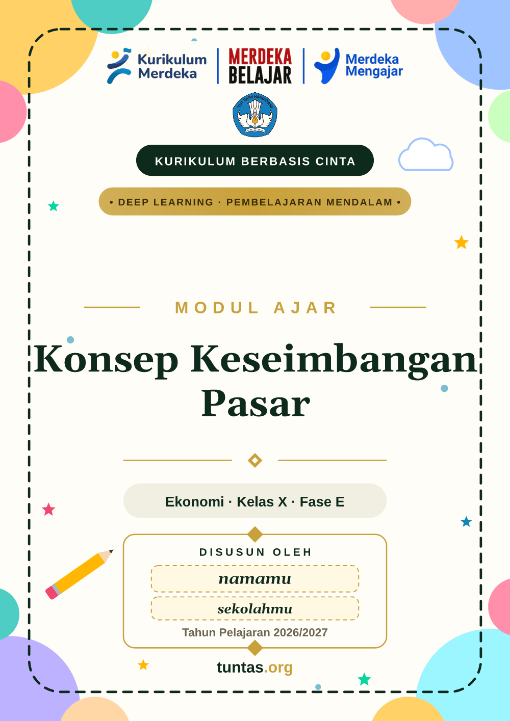 Sampul modul ajar Konsep Keseimbangan Pasar