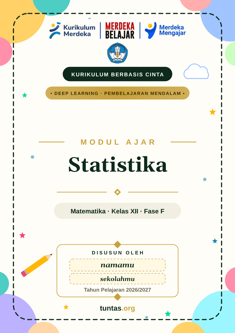 Sampul modul ajar Statistika