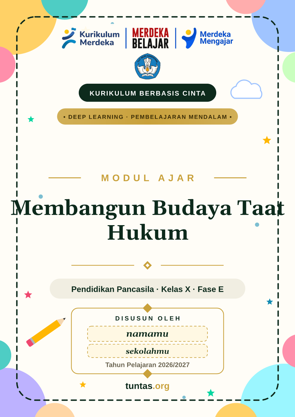 Sampul modul ajar Membangun Budaya Taat Hukum