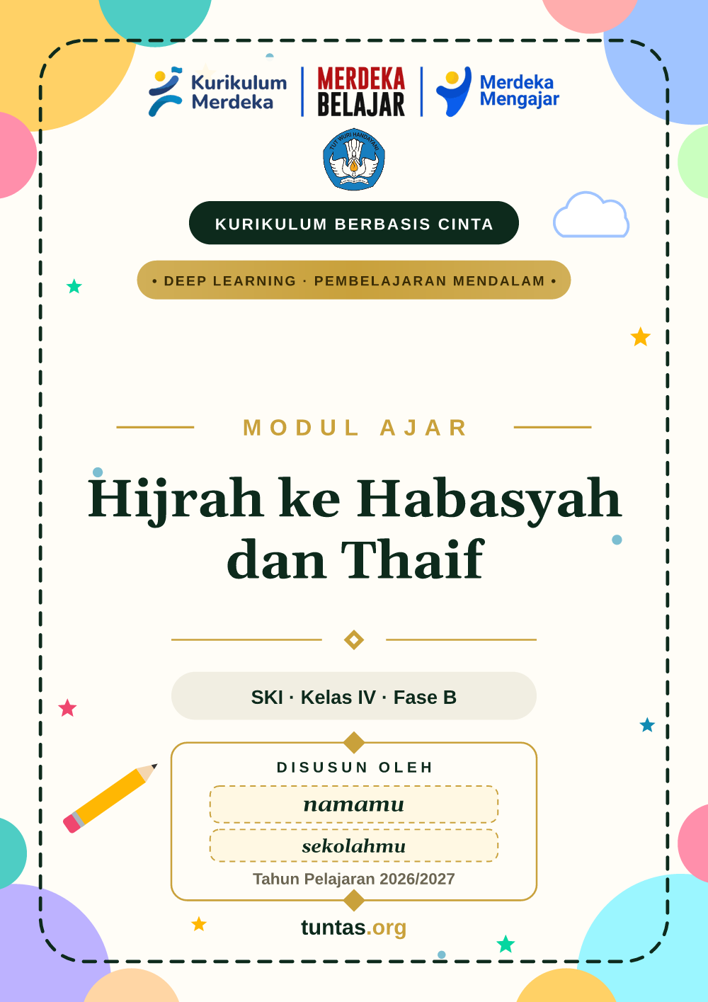 Sampul modul ajar Hijrah ke Habasyah dan Thaif