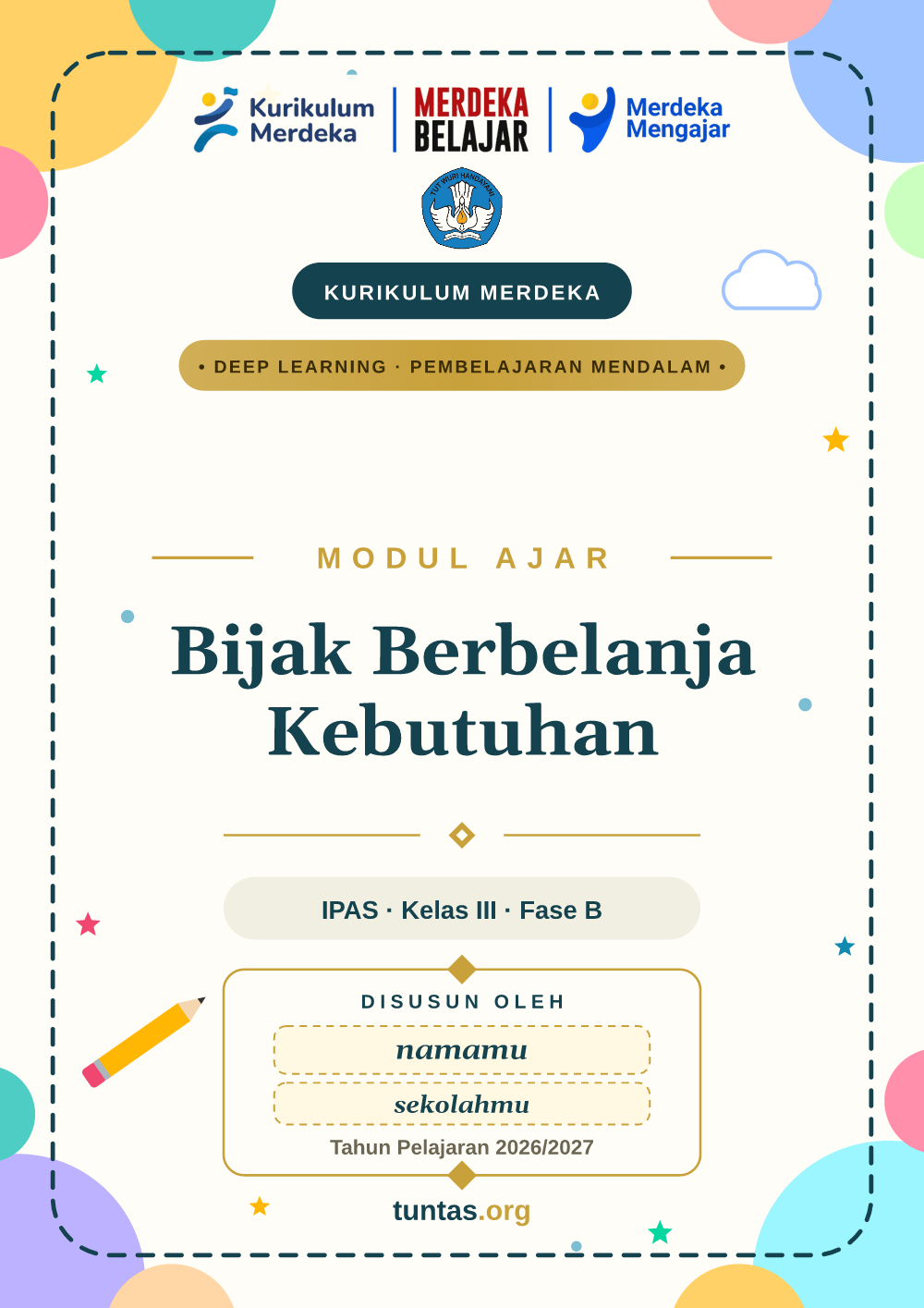 Sampul modul ajar Bijak Berbelanja Kebutuhan