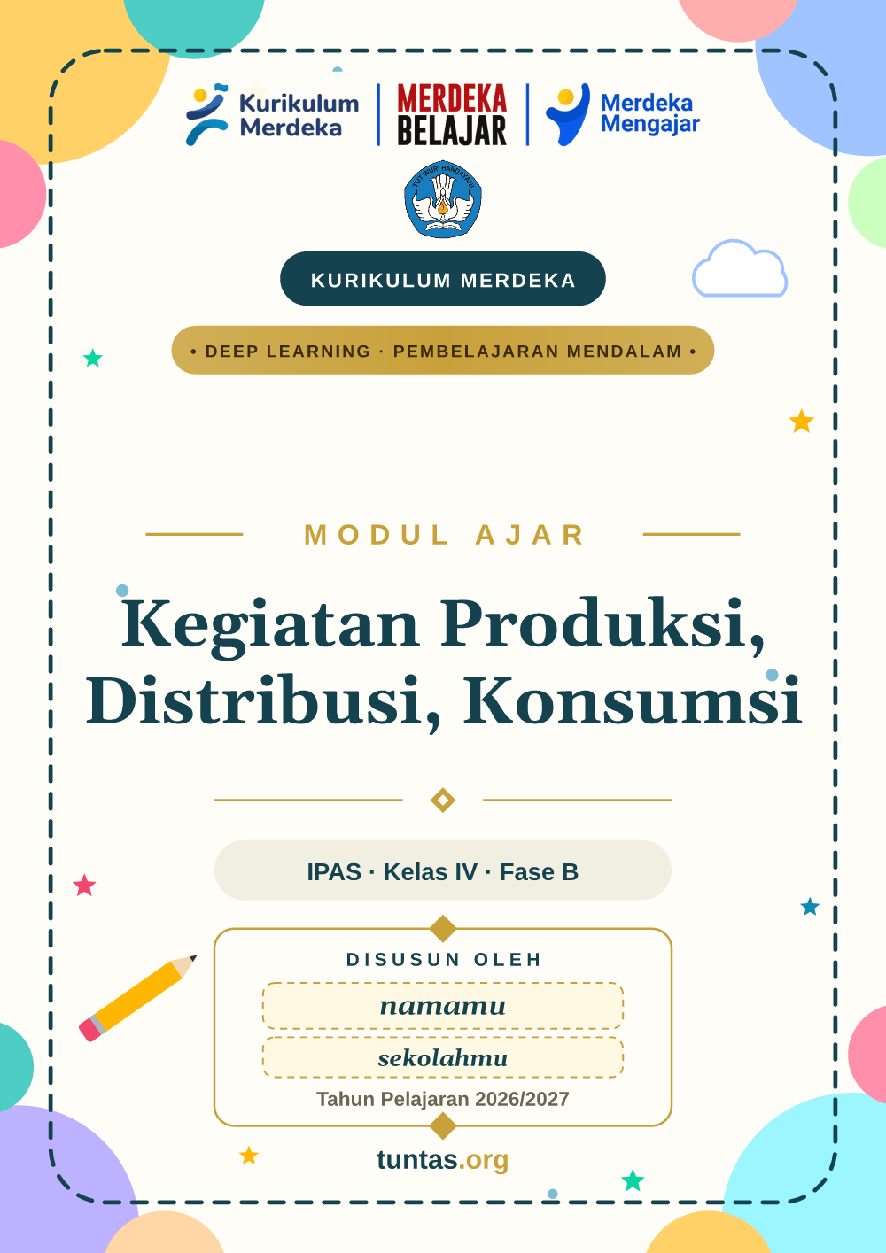 Sampul modul ajar Kegiatan Produksi, Distribusi, Konsumsi