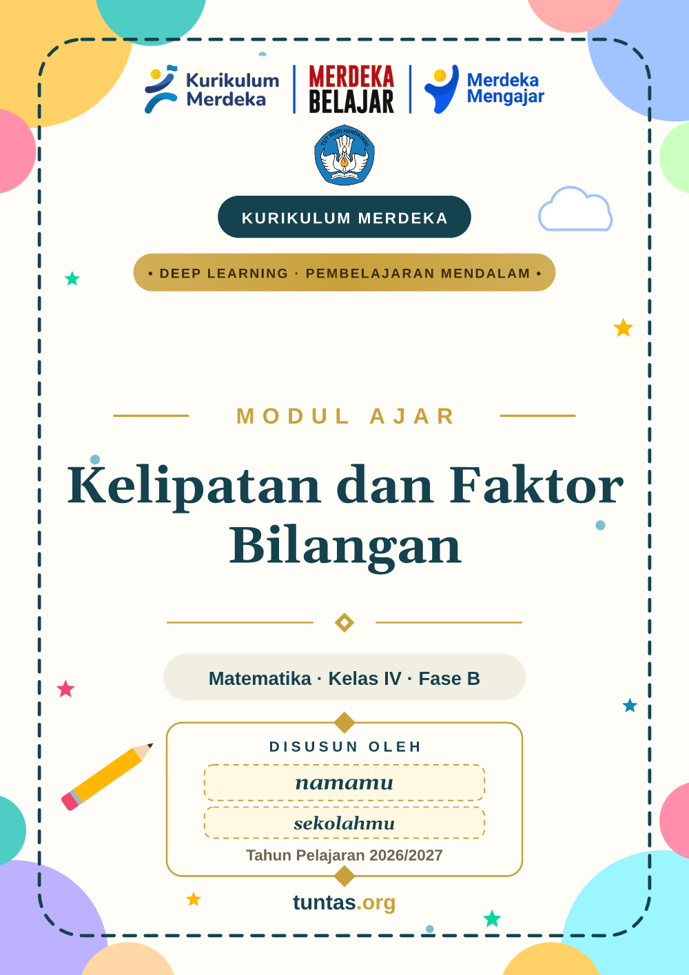Sampul modul ajar Kelipatan dan Faktor Bilangan kelas 4