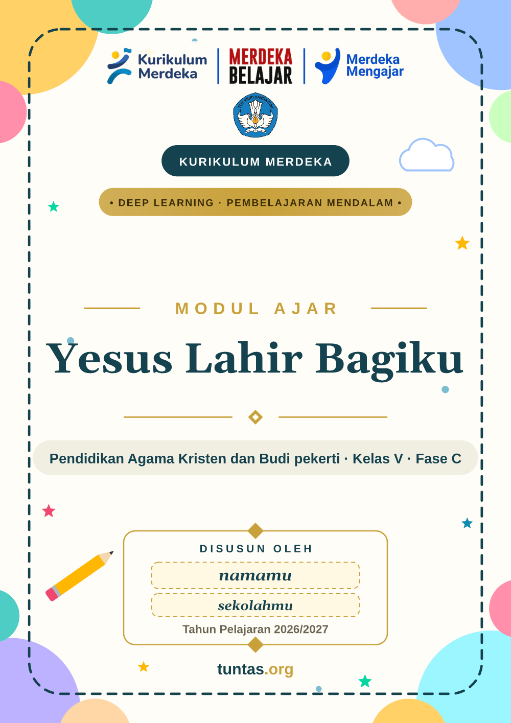 Sampul modul ajar Yesus Lahir Bagiku