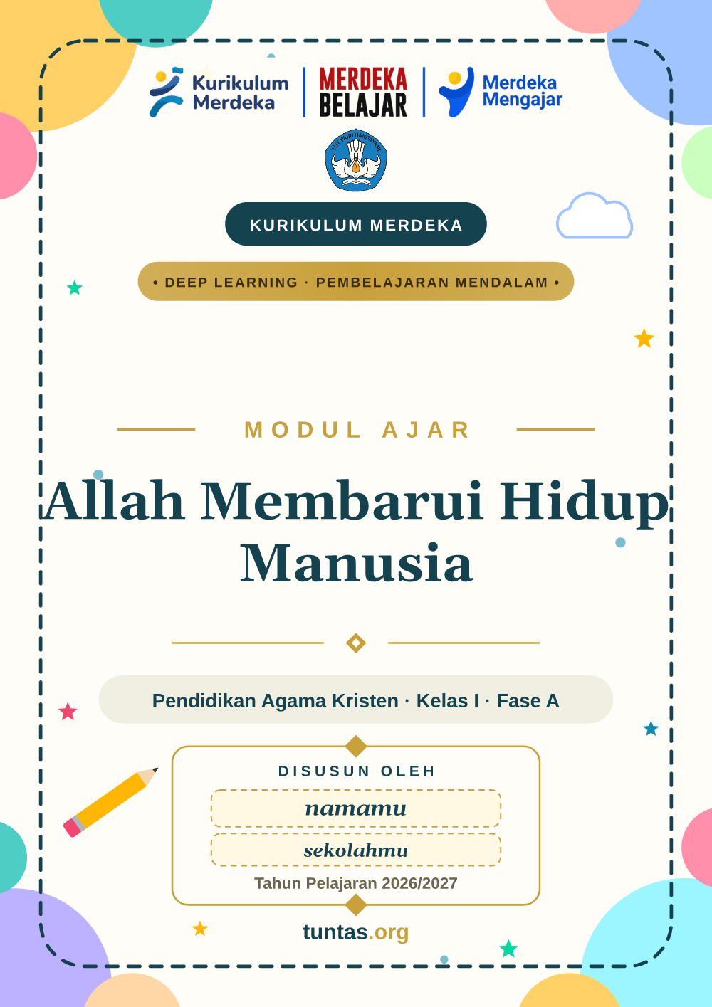 Sampul modul ajar Allah Membarui Hidup Manusia kelas 1