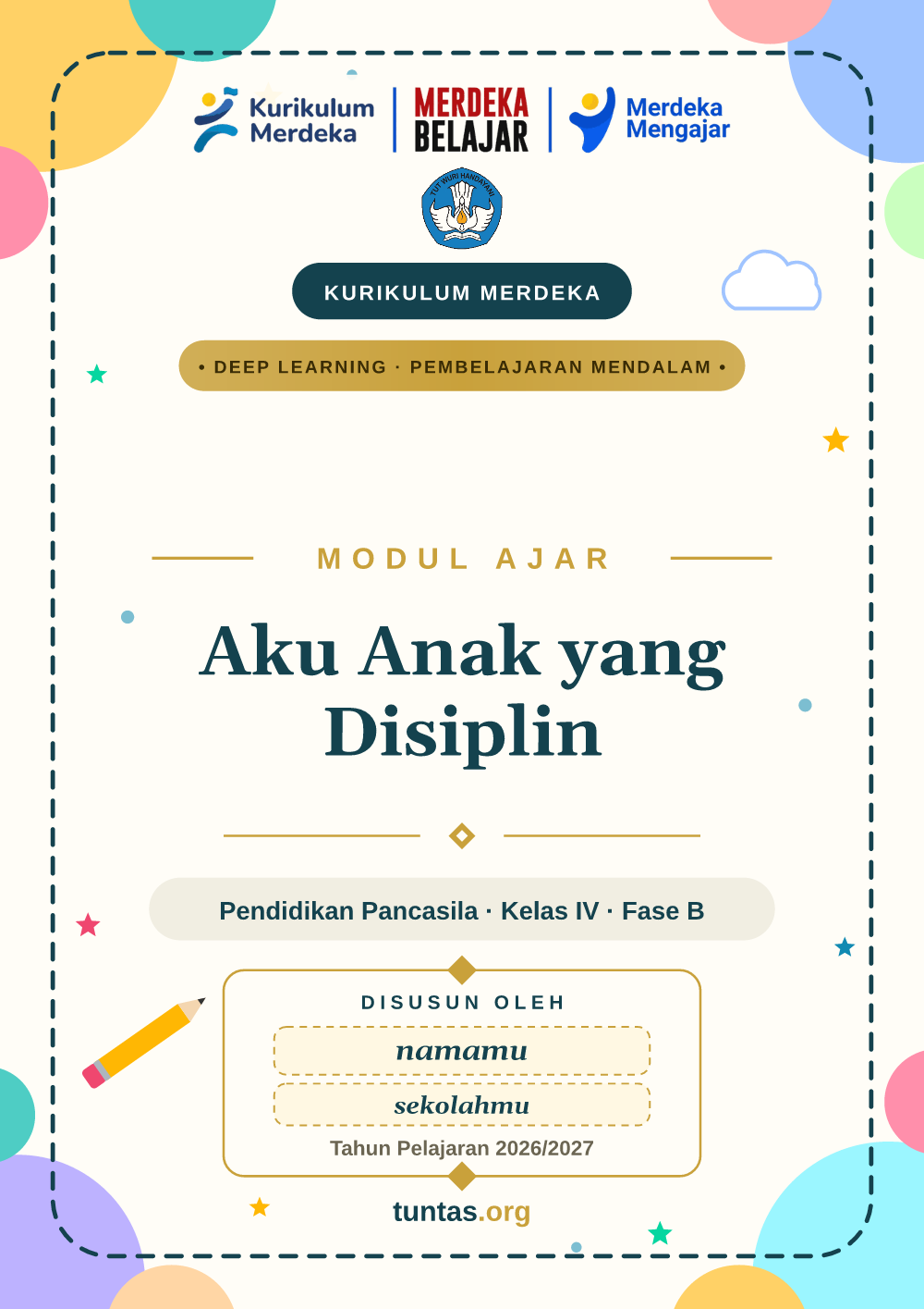 Sampul modul ajar Aku Anak yang Disiplin