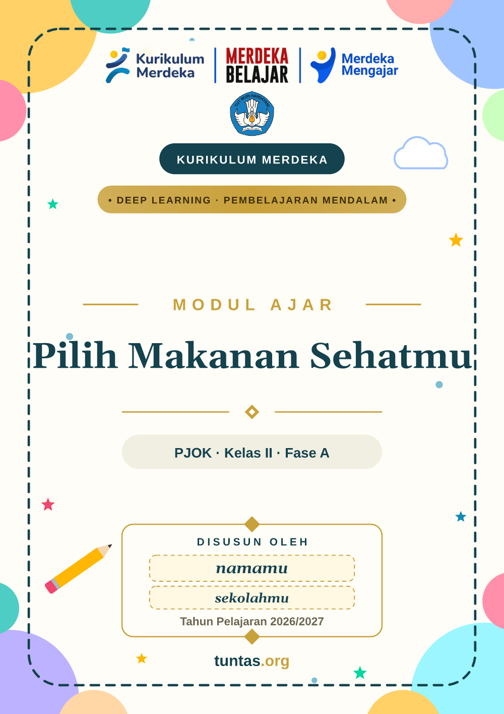 Sampul modul ajar Pilih Makanan Sehatmu