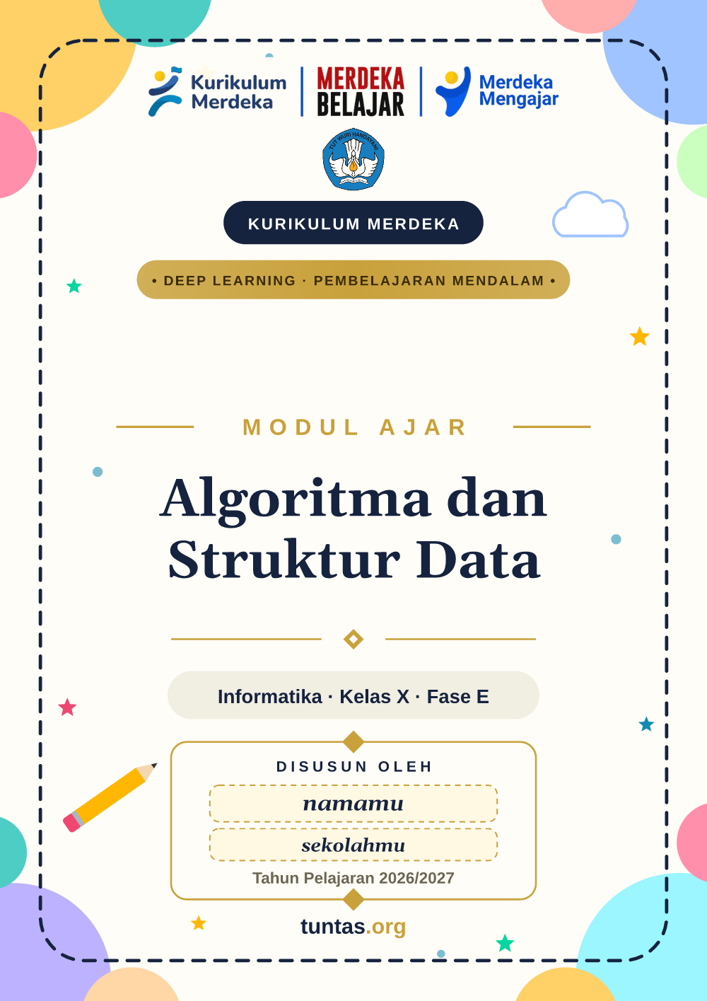 Sampul modul ajar Algoritma dan Struktur Data
