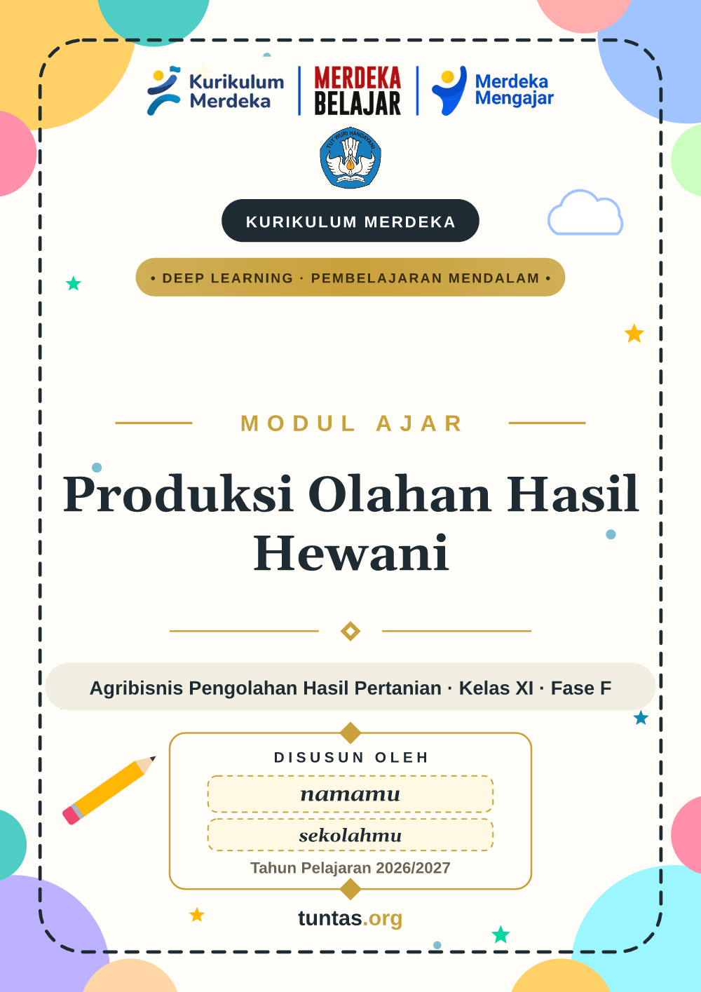 Sampul modul ajar Produksi Olahan Hasil Hewani kelas 11