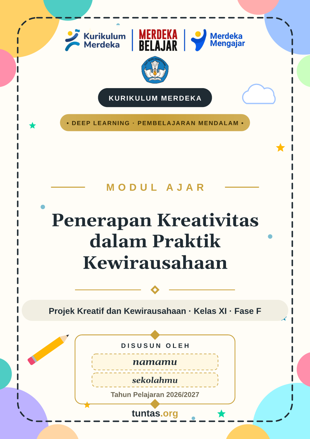 Sampul modul ajar Penerapan Kreativitas dalam Praktik Kewirausahaan