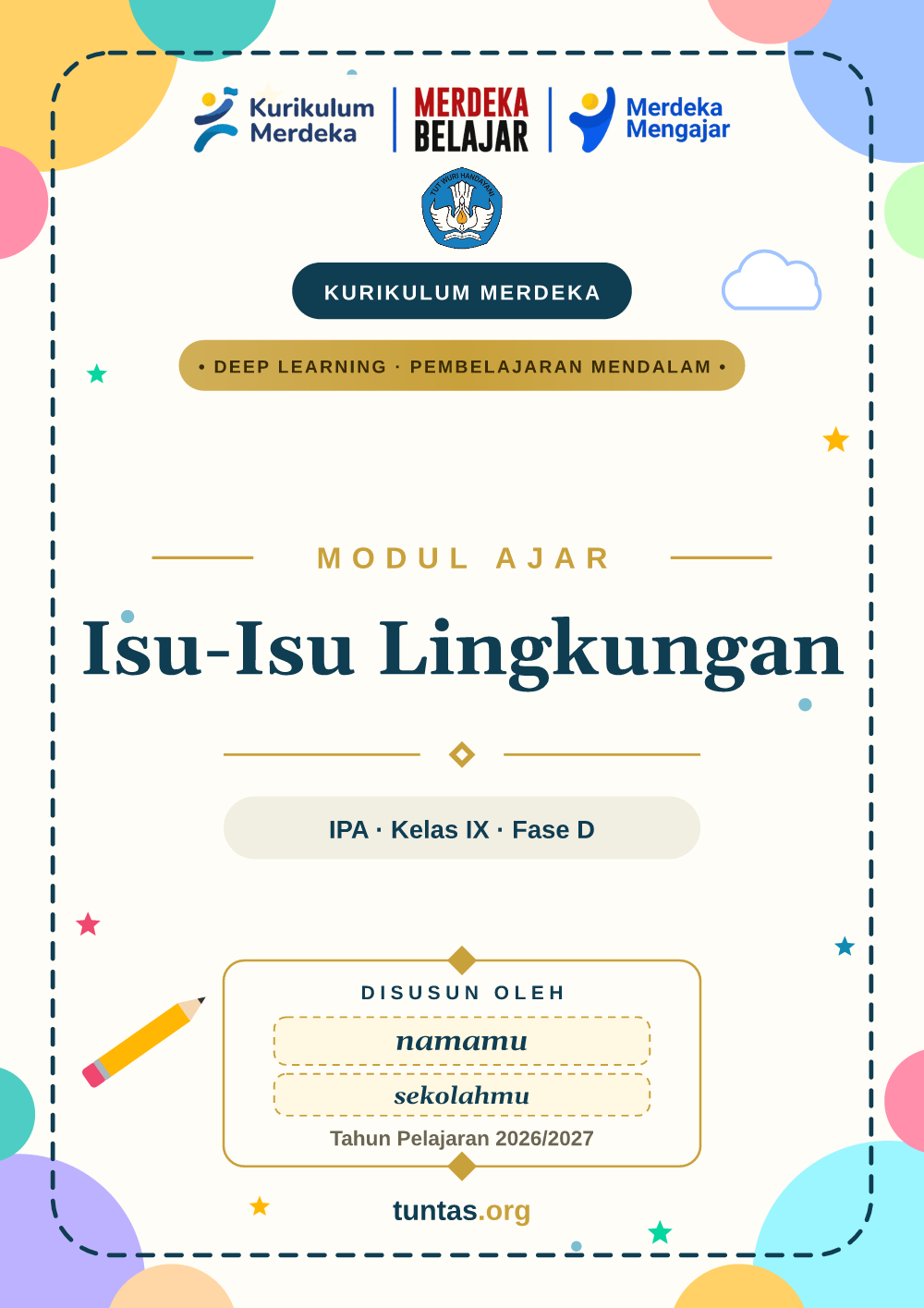 Sampul modul ajar Isu-Isu Lingkungan kelas 9