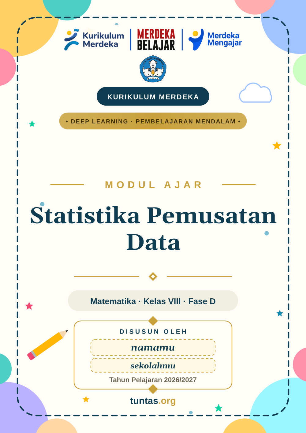 Sampul modul ajar Statistika Pemusatan Data