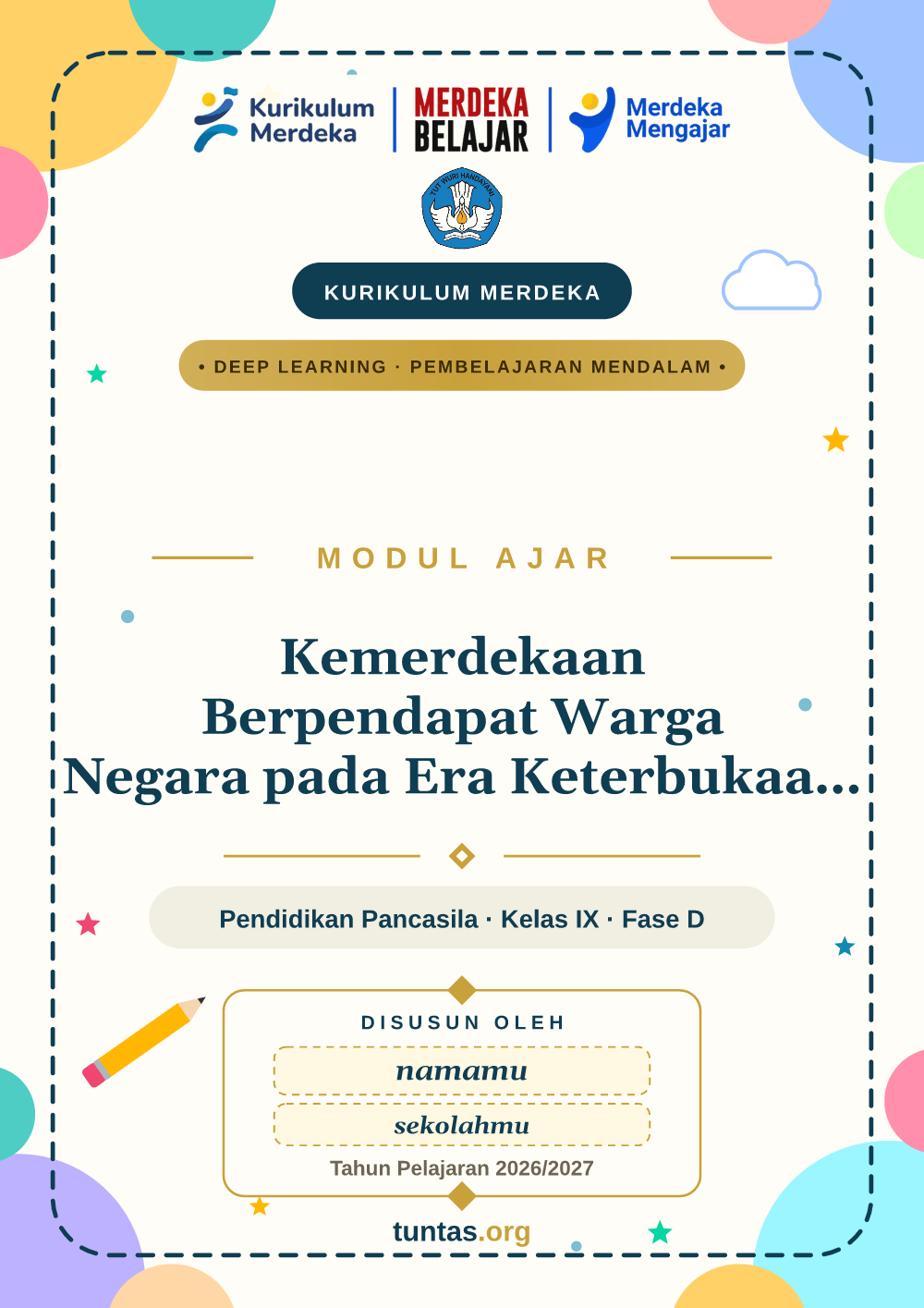 Sampul modul ajar Kemerdekaan Berpendapat Warga Negara pada Era Keterbukaan Informasi